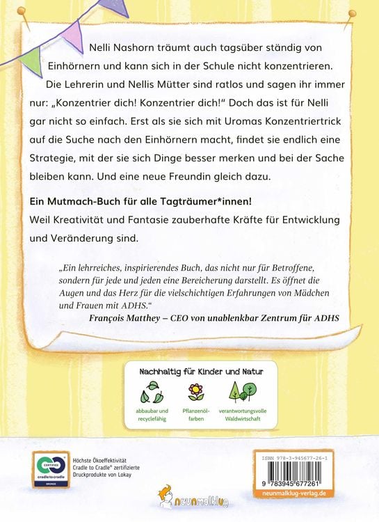 Produktbild: Nelli Nashorn. Nur Einh&ouml;rner im Kopf