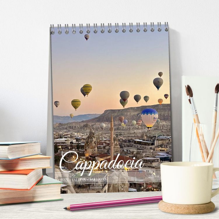 Produktbild: Cappadocia: Caves - Valleys - Balloons (Desk Calendar 2026 DIN A5 portrait), CALVENDO 12 Month DeskCalendar