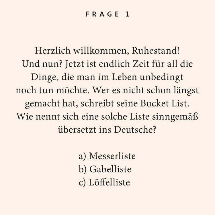 Produktbild: Ruhestand. Das Quiz