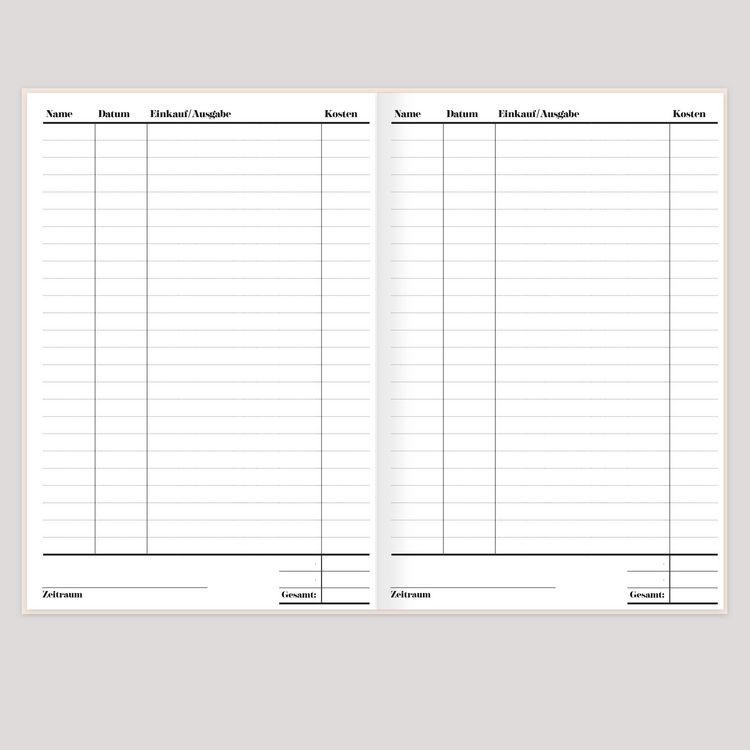 Produktbild: Haushaltsbuch "leavesline art"