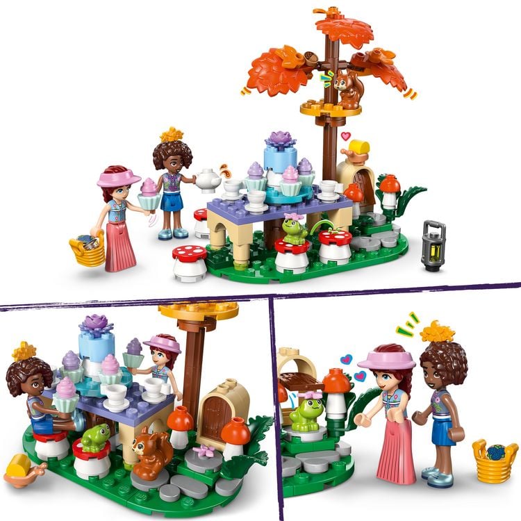 Produktbild: LEGO Friends 42690 Teeparty im Wald, Bauset mit 2 Spielfiguren, Frosch und Eichh&ouml;rnchen