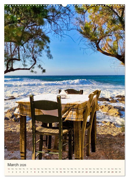 Produktbild: A feast for the eyes - Crete (High Quality Premium Wall Calendar 2026 DIN A2 portrait),CALVENDO 12 Month Wall Calendar
