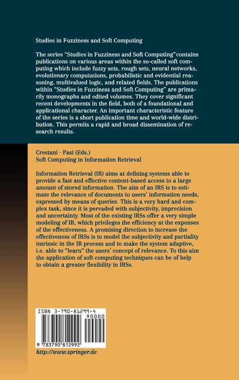 Produktbild: Soft Computing in Information Retrieval