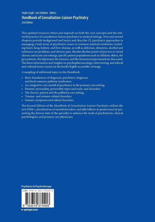 Produktbild: Handbook of Consultation-Liaison Psychiatry