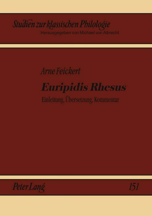 Produktbild: &laquo;Euripidis Rhesus&raquo;