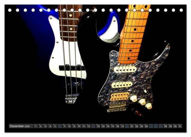Produktbild: Gitarren Snapshots (Tischkalender 2026 DIN A5 quer), CALVENDO Monatskalender
