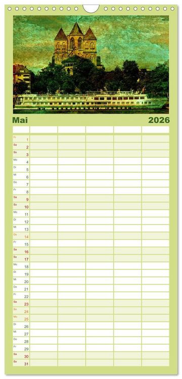 Produktbild: Familienplaner 2026 - K&ouml;ln mit 5 Spalten (Wandkalender, 21 x 45 cm) CALVENDO