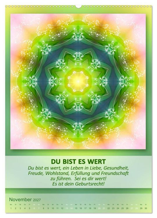 Produktbild: Light Energy Mandalas - Kalender - Vol. 1 (Wandkalender 2027 DIN A2 hoch), CALVENDO Monatskalender