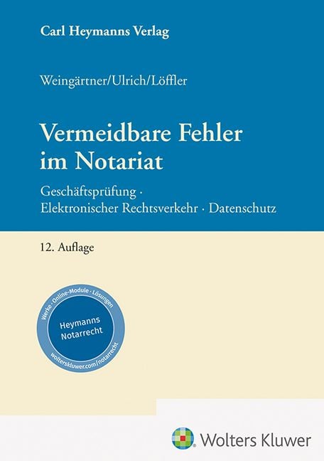 Produktbild: Vermeidbare Fehler im Notariat