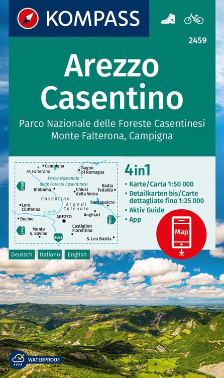 Bild vom Artikel KOMPASS Wanderkarte 2459 Arezzo, Casentino, Parco Nazionale delle Foreste Casentinesi, Monte Falterona, Campigna 1:50.000 vom Autor 