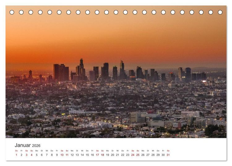 Produktbild: Kalifornien Bilder aus Los Angeles (Tischkalender 2026 DIN A5 quer), CALVENDO Monatskalender