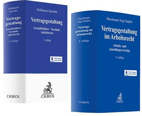 Produktbild: Bundle Holthausen/Kurschat, Vertragsgestaltung Gesch&auml;ftsf&uuml;hrer, Vorst&auml;nde, Aufsichtsr&auml;te + Maschmann/Sieg/G&ouml;pfert, Vertragsgestaltung im Arbeitsrecht