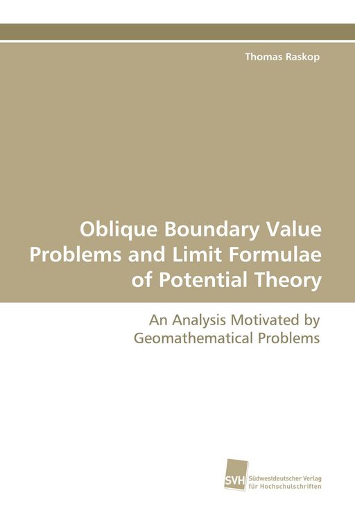 Produktbild: Oblique Boundary Value Problems and Limit Formulae of Potential Theory