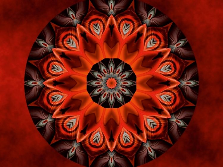 Produktbild: CALVENDO Puzzle Mandala gl&uuml;hende Leidenschaft | 1000 Teile Lege-Gr&ouml;&szlig;e 64x48cm Foto-Puzzle f&uuml;r gl&uuml;ckliche Stunden