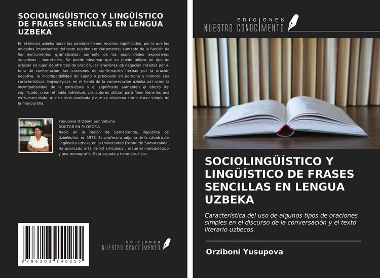 Produktbild: Socioling&uuml;&iacute;stico Y Ling&uuml;&iacute;stico De Frases Sencillas En Lengua Uzbeka