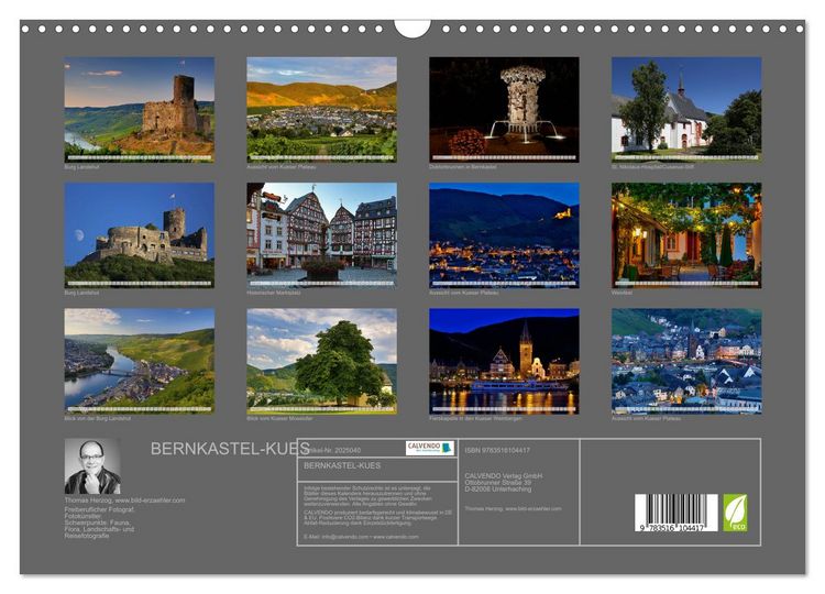 Produktbild: BERNKASTEL-KUES (Wandkalender 2026 DIN A3 quer), CALVENDO Monatskalender