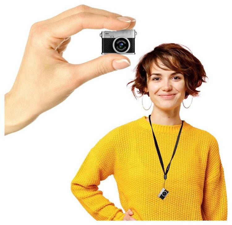 Produktbild: Easypix MiniPro XS1 Digitalkamera 2 Megapixel Schwarz, Silber Full HD Video, mit eingebautem Blitz, Integrierter Akku