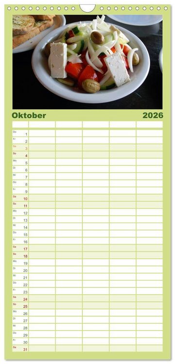 Produktbild: Familienplaner 2026 - Griechische Inseln mit 5 Spalten (Wandkalender, 21 x 45 cm) CALVENDO
