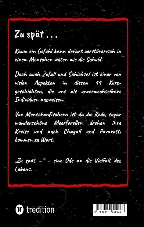 Produktbild: Zu sp&auml;t . . .