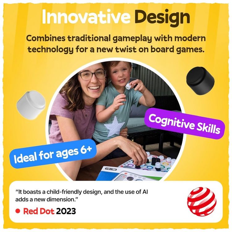 Produktbild: GiiKER Smart Four Elektronisches 3D Vier-in-einer-Reihe Logikspiel f&uuml;r Kinder & Erwachsene