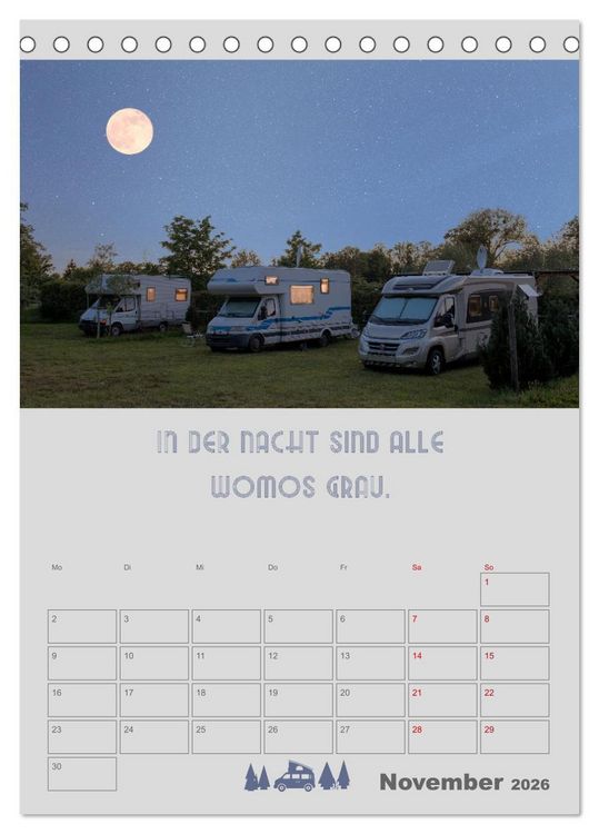 Produktbild: Camping - Hotel kann jeder! (Tischkalender 2026 DIN A5 hoch), CALVENDO Monatskalender