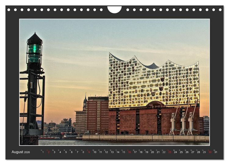 Produktbild: Die Elbphilharmonie Hamburg (Wandkalender 2026 DIN A4 quer), CALVENDO Monatskalender