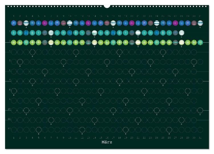 Produktbild: Perlenkalender (hochwertiger Premium Wandkalender 2027 DIN A2 quer), Kunstdruck in Hochglanz