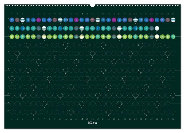 Produktbild: Perlenkalender (Wandkalender 2027 DIN A2 quer), CALVENDO Monatskalender