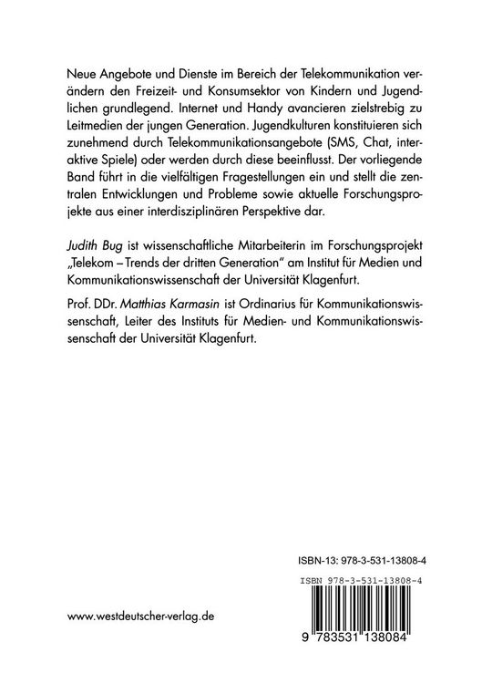Produktbild: Telekommunikation und Jugendkultur