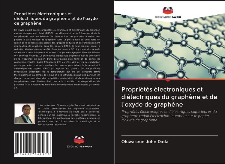 Produktbild: Propri&eacute;t&eacute;s &eacute;lectroniques et di&eacute;lectriques du graph&egrave;ne et de l'oxyde de graph&egrave;ne
