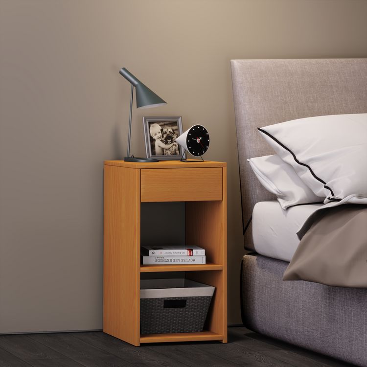 Produktbild: Holz Nachttisch Nachtschrank Sledo Schublade Maxi