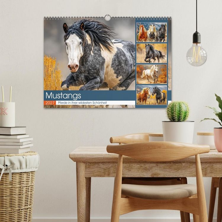 Produktbild: Mustangs. Pferde in ihrer wildesten Sch&ouml;nheit (Wandkalender 2027 DIN A3 quer), CALVENDO Monatskalender
