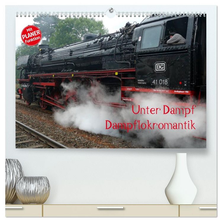Produktbild: Unter Dampf - Dampflokromantik (hochwertiger Premium Wandkalender 2026 DIN A2 quer), Kunstdruck in Hochglanz