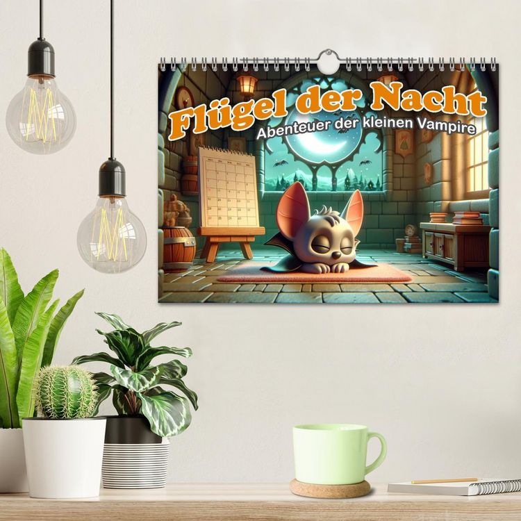 Produktbild: Fl&uuml;gel der Nacht: Abenteuer der kleinen Vampire (Wandkalender 2026 DIN A4 quer), CALVENDO Monatskalender