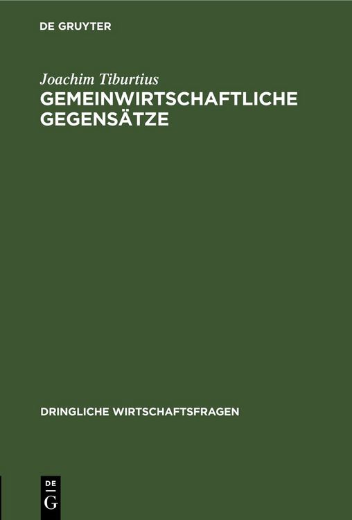 Produktbild: Gemeinwirtschaftliche Gegens&auml;tze