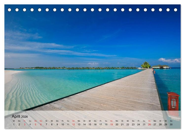 Produktbild: S&uuml;dseetr&auml;ume. Paradiese im Pazifik (Tischkalender 2026 DIN A5 quer), CALVENDO Monatskalender