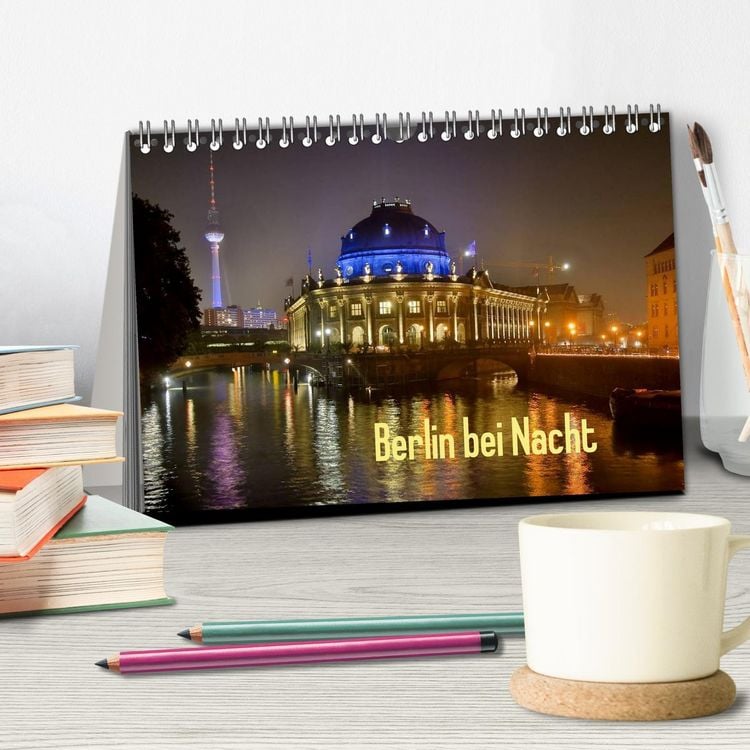 Produktbild: Berlin bei Nacht (Tischkalender 2026 DIN A5 quer), CALVENDO Monatskalender