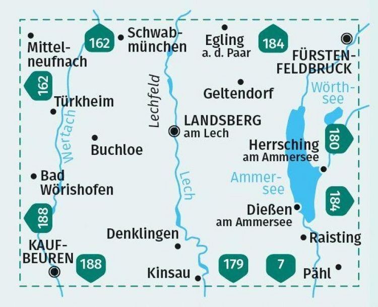 Produktbild: KOMPASS Wanderkarte 189 Landsberg am Lech, Ammersee 1:50.000