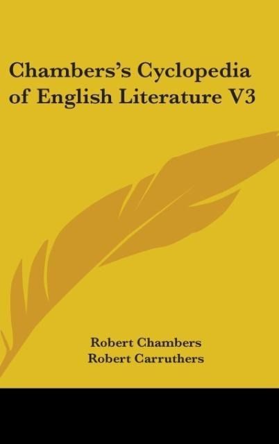 Produktbild: Chambers, R: Chambers's Cyclopedia of English Literature V3