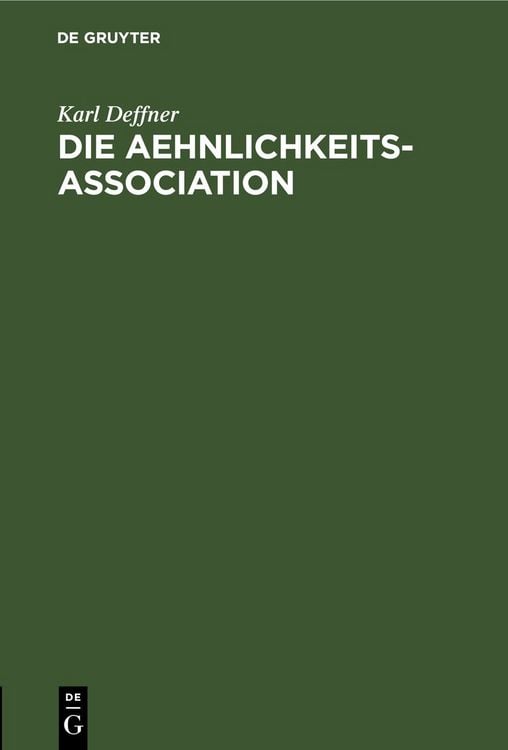 Produktbild: Die Aehnlichkeits-Association