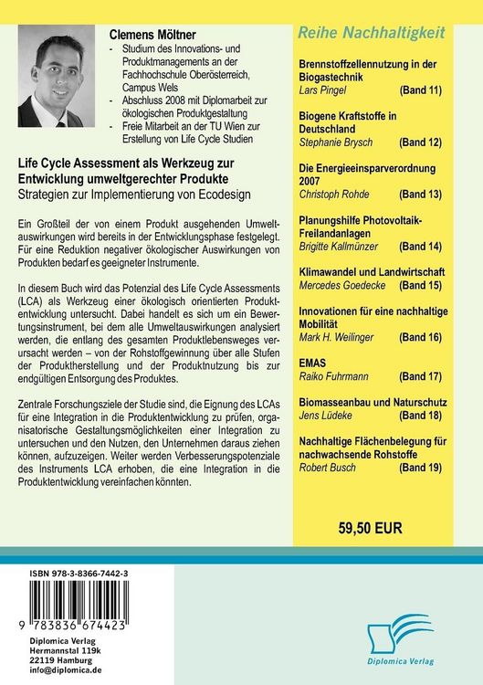 Produktbild: Life Cycle Assessment als Werkzeug zur Entwicklung umweltgerechter Produkte