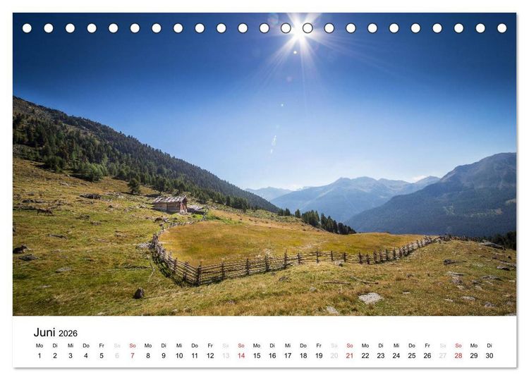 Produktbild: Almen im Ultental (Tischkalender 2026 DIN A5 quer), CALVENDO Monatskalender