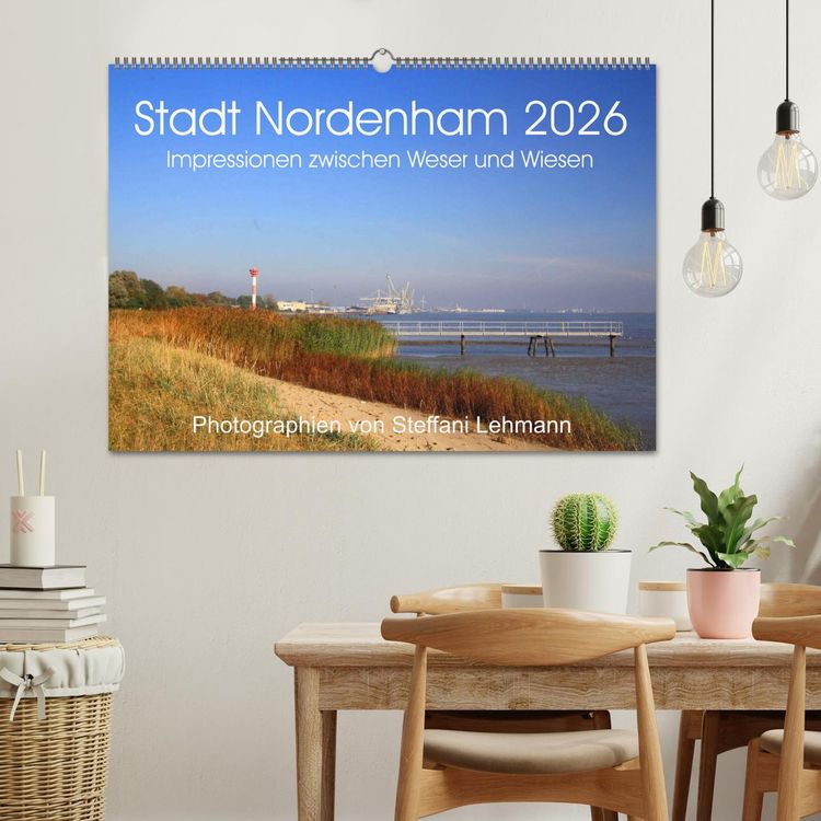 Produktbild: Stadt Nordenham 2026. Impressionen zwischen Weser und Wiesen (Wandkalender 2026 DIN A2 quer), CALVENDO Monatskalender