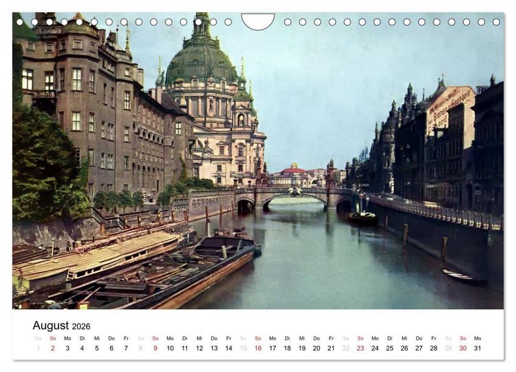 Produktbild: Farbige Gr&uuml;&szlig;e aus dem alten Berlin - Die sch&ouml;nsten Postkarten der Kaiserzeit (Wandkalender 2026 DIN A4 quer), CALVENDO Monatskalender