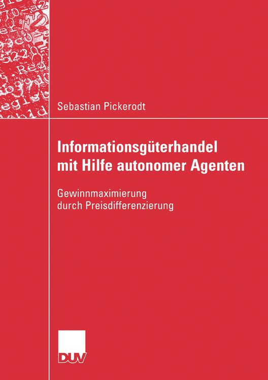 Produktbild: Informationsg&uuml;terhandel mit Hilfe autonomer Agenten