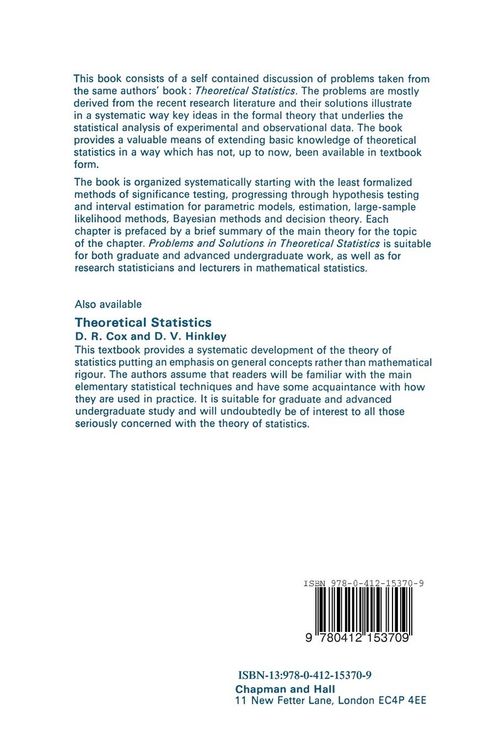 Produktbild: Problems and Solutions in Theoretical Statistics