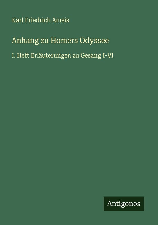 Produktbild: Anhang zu Homers Odyssee