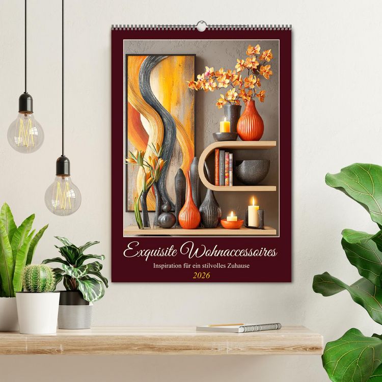 Produktbild: Exquisite Wohnaccessoires. Inspiration f&uuml;r ein stilvolles Zuhause (Wandkalender 2026 DIN A2 hoch), CALVENDO Monatskalender