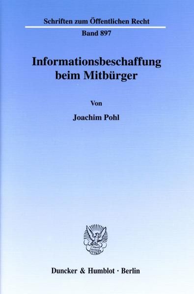 Produktbild: Informationsbeschaffung beim Mitb&uuml;rger.