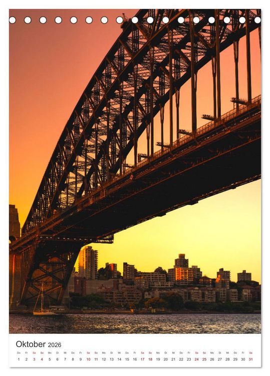 Produktbild: Australien - Eine unvergessliche Reise. (Tischkalender 2026 DIN A5 hoch), CALVENDO Monatskalender